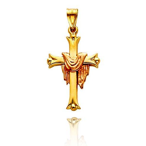 Cross with Pink Robe Charm